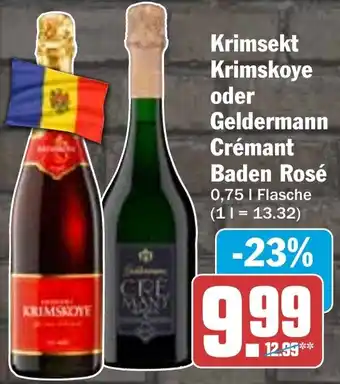 HIT Krimsekt Krimskoye oder Geldermann Crémant Baden Rosé Angebot