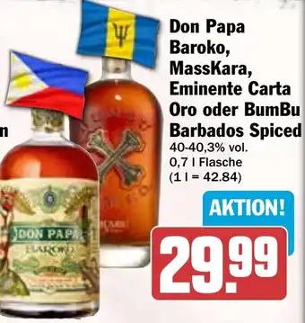 HIT Don Papa Baroko, MassKara, Eminente Carta Oro oder BumBu Barbados Spiced Angebot
