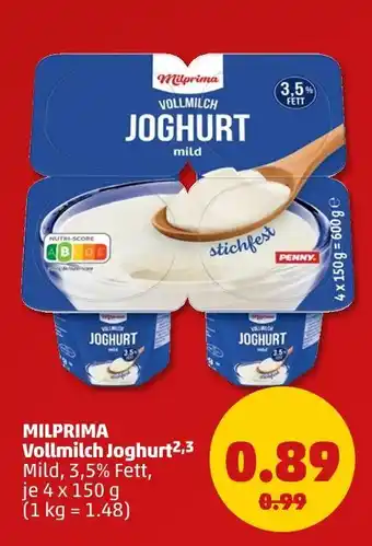 PENNY Milprima vollmilch joghurt Angebot