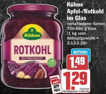 HIT Kühne Apfel-/Rotkohl im Glas Angebot
