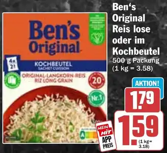 HIT Ben's Original Reis lose oder im Kochbeutel Angebot