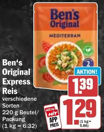 HIT Ben's Original Express Reis Angebot