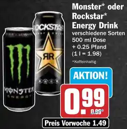 HIT Monster oder Rockstar Energy Drink Angebot