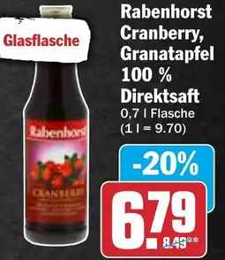 HIT Rabenhorst Cranberry, Granatapfel 100 % Direktsaft Angebot
