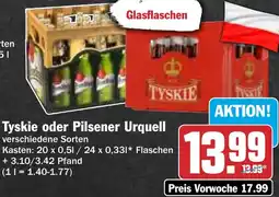HIT Tyskie oder Pilsener Urquell Angebot
