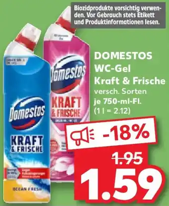 Kaufland DOMESTOS WC-Gel Kraft & Frische Angebot