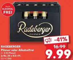 Kaufland RADEBERGER Pilsner oder Alkoholfrei Angebot