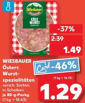 Kaufland WIESBAUER Österr. Wurstspezialitäten Angebot