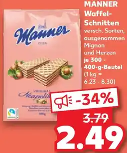 Kaufland MANNER Waffel- Schnitten Angebot