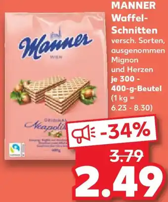 Kaufland MANNER Waffel- Schnitten Angebot