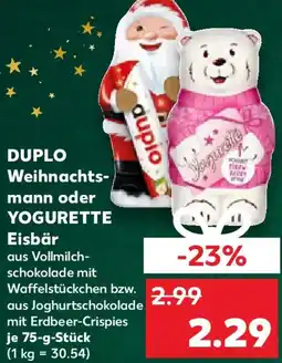 Kaufland DUPLO Weihnachtsmann oder YOGURETTE Eisbär Angebot