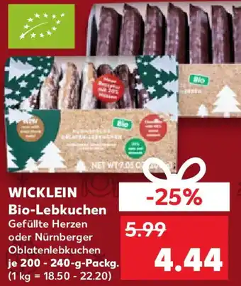 Kaufland WICKLEIN Bio-Lebkuchen Angebot