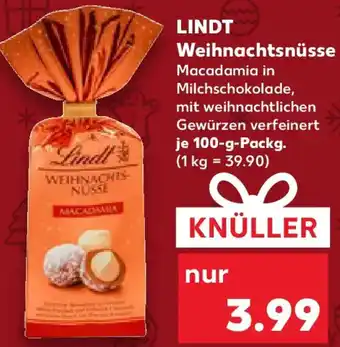 Kaufland LINDT Weihnachtsnüsse Angebot