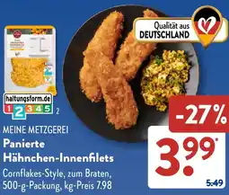 Aldi Süd MEINE METZGEREI Panierte Hähnchen-Innenfilets Angebot