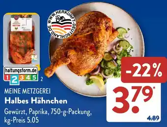 Aldi Süd MEINE METZGEREI Halbes Hähnchen Angebot