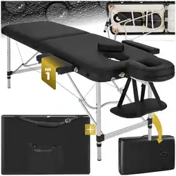 Netto Marken-Discount tectake 2 Zonen Massageliege, Breite 60 cm, Polsterung 4 cm, mit Aluminiumgestell, 205 x 95 x 89 cm Angebot