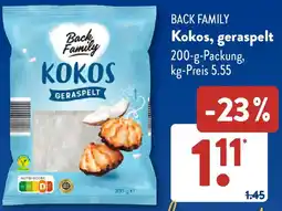 Aldi Süd BACK FAMILY Kokos, geraspelt Angebot