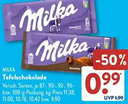 Aldi Süd MILKA Tafelschokolade Angebot