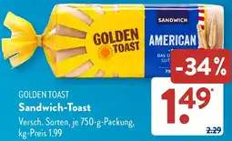 Aldi Süd GOLDEN TOAST Sandwich-Toast Angebot