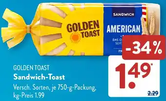 Aldi Süd GOLDEN TOAST Sandwich-Toast Angebot