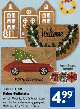 Aldi Süd HOME CREATION Kokos-Fußmatte Angebot