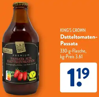 Aldi Süd KING'S CROWN Datteltomaten Passata Angebot