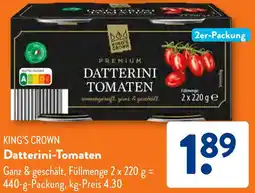 Aldi Süd KING'S CROWN Datterini-Tomaten Angebot