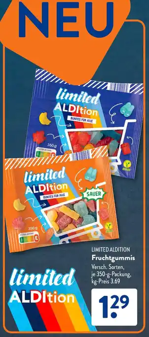 Aldi Süd LIMITED ALDITION Fruchtgummis Angebot