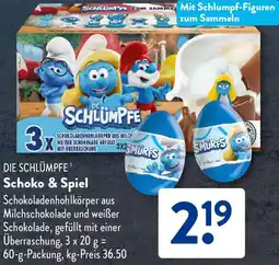 Aldi Süd DIE SCHLÜMPFE Schoko & Spiel Angebot