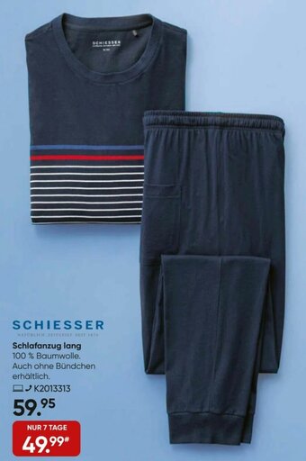 Galeria Schiesser Schlafanzug lang Angebot