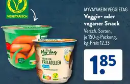 Aldi Süd MYVAY/MEIN VEGGIETAG Veggie- oder veganer Snack Angebot