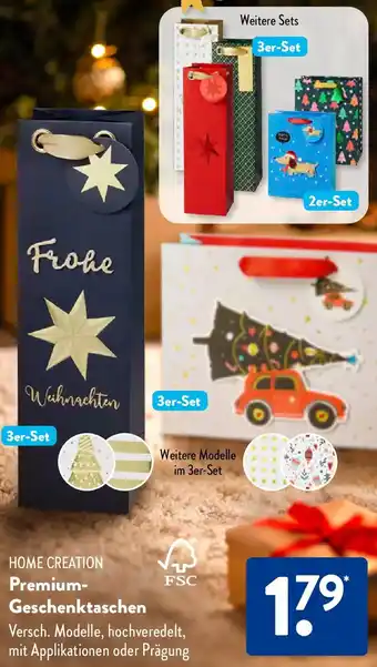 Aldi Süd HOME CREATION Premium Geschenktaschen Angebot