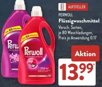 Aldi Süd PERWOLL Flüssigwaschmittel Angebot