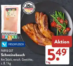 Aldi Süd FAIR & GUT Schweinebauch Angebot