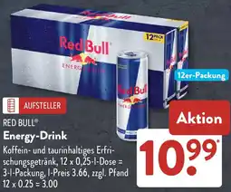 Aldi Süd RED BULL Energy-Drink Angebot