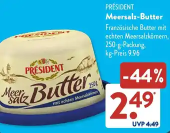 Aldi Süd PRÉSIDENT Meersalz-Butter Angebot
