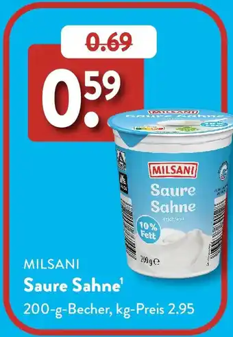 Aldi Süd MILSANI Saure Sahne Angebot