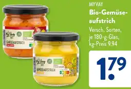 Aldi Süd MYVAY Bio-Gemüseaufstrich Angebot