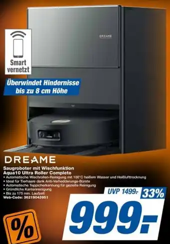 expert Techno Land DREAME Saugroboter mit Wischfunktion Aqua10 Ultra Roller Complete Angebot