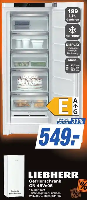 K+B Expert LIEBHERR Gefrierschrank GN 46Ve05 Angebot
