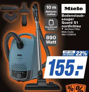 K+B Expert Miele Bodenstaubsauger Guard S1 nordicblau Angebot