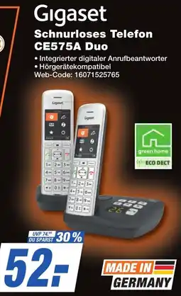 K+B Expert Gigaset Schnurloses Telefon CE575A Duo Angebot