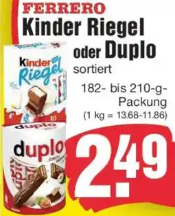 Edeka FERRERO Kinder Riegel oder Duplo Angebot