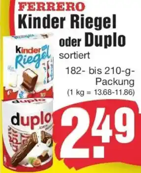 Edeka FERRERO Kinder Riegel oder Duplo Angebot