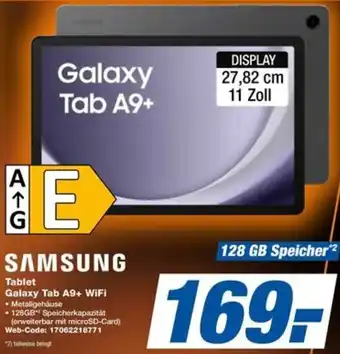 expert Techno Land SAMSUNG Tablet Galaxy Tab A9+ WiFi Angebot
