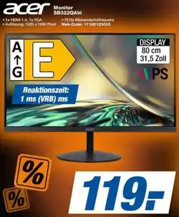 expert Techno Land acer Monitor SB322QAbi Angebot