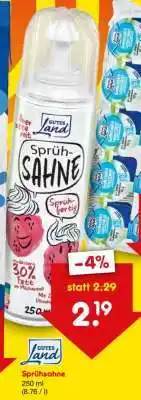 Netto Marken-Discount GUTES Land Sprühsahne Angebot