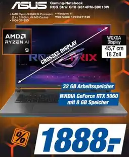 expert Techno Land ASUS Gaming Notebook ROG Strix G18 G814PM-S9010W Angebot