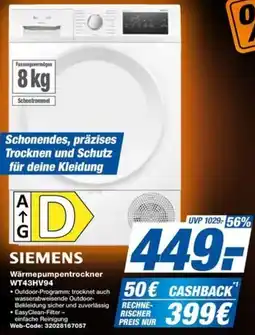 expert Techno Land SIEMENS Wärmepumpentrockner WT43HV94 Angebot