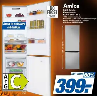 expert Techno Land Amica Kühl-Gefrier-Kombination KGCN 388 144 E Angebot